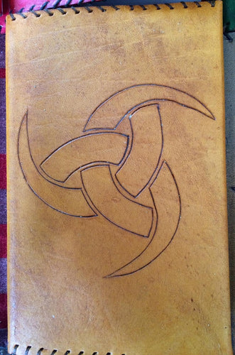Triskele (Odins Horn) Leather Sleeved Book